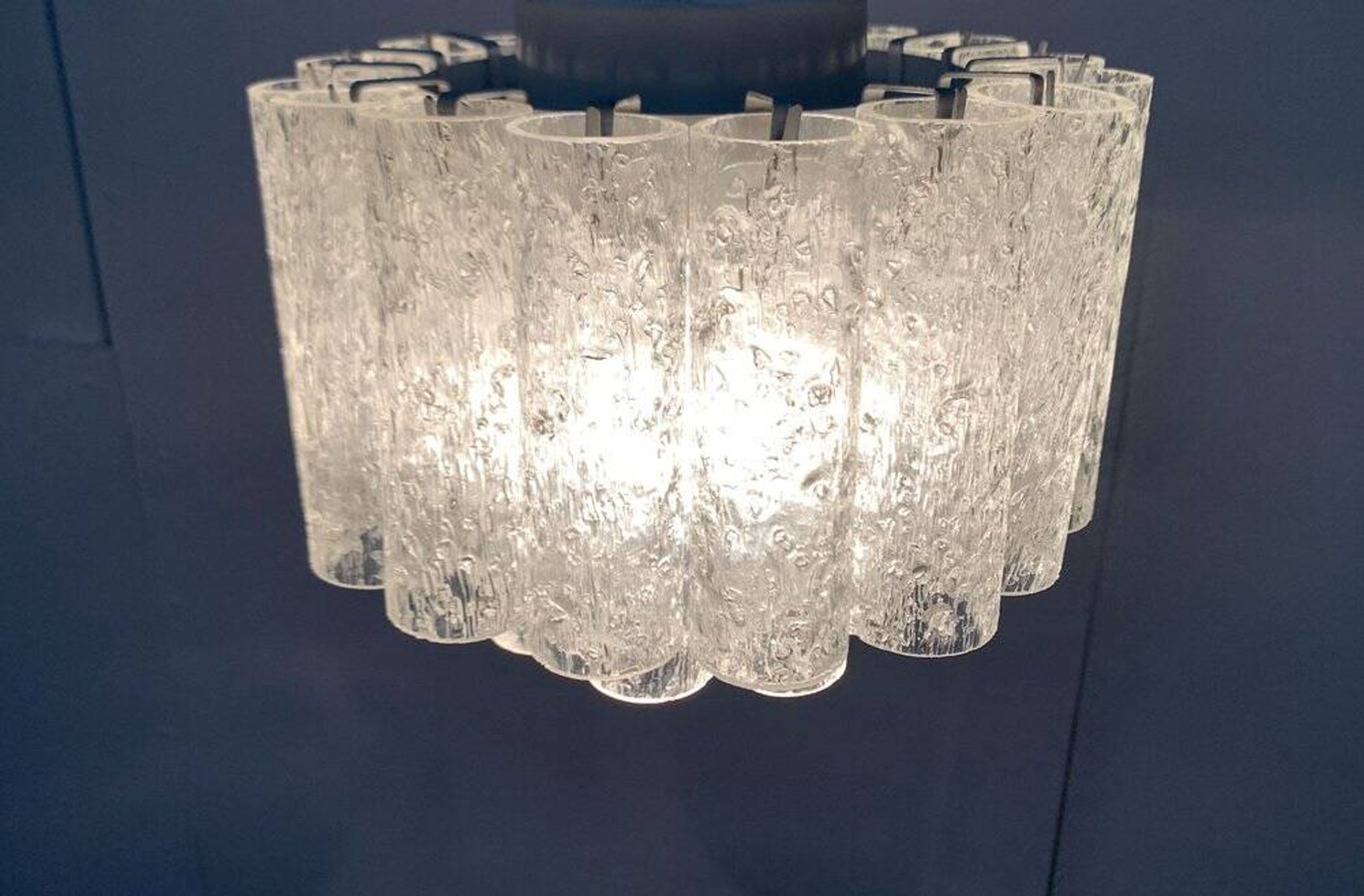 Lampe Plafonnier en Verre Allemande du Milieu du Siècle par Doria Leuchten, années 1960