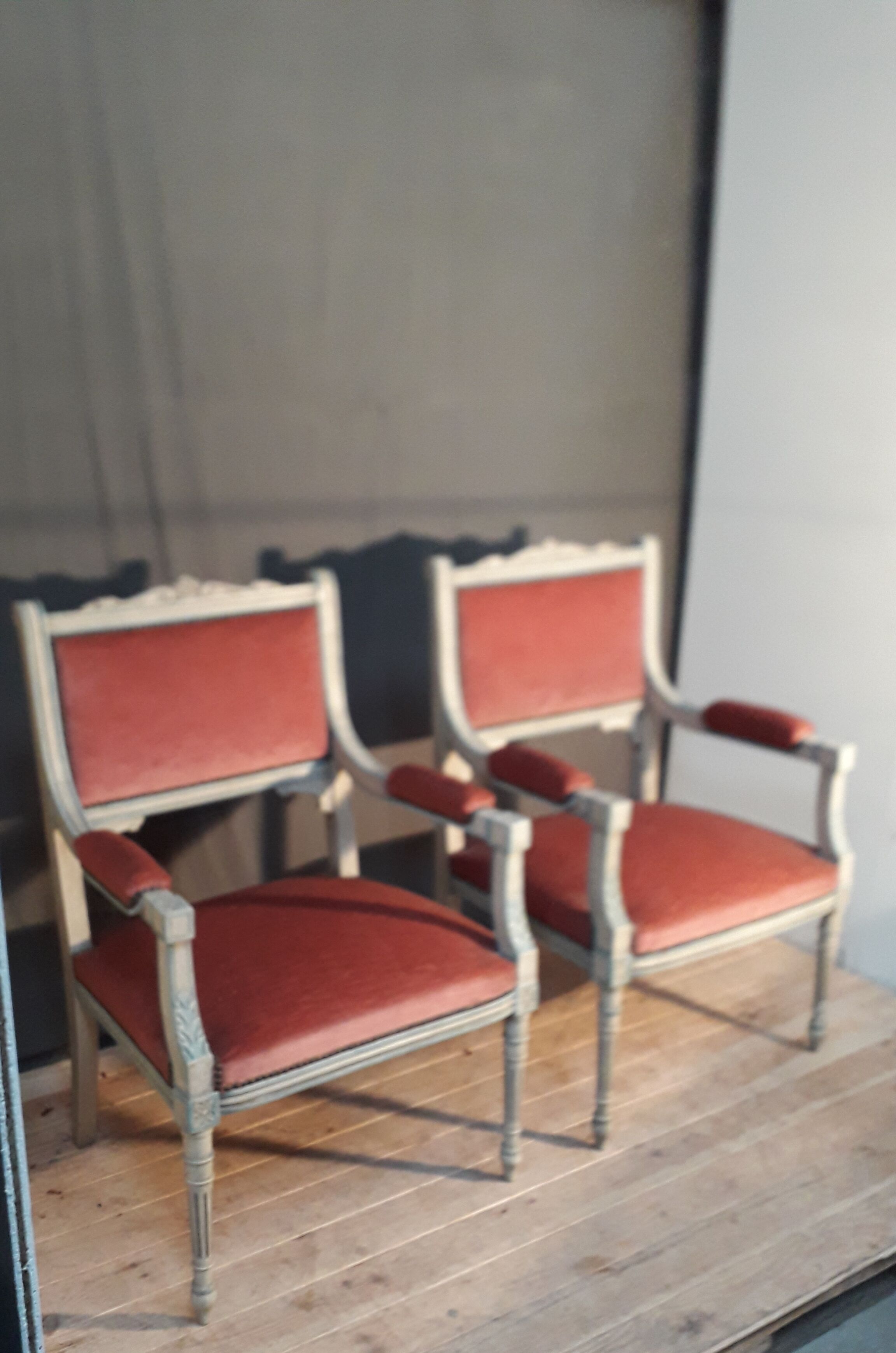 Pair of Louis XVI-style armchairs