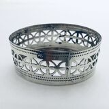 Paire de salières cristal bleu et argent