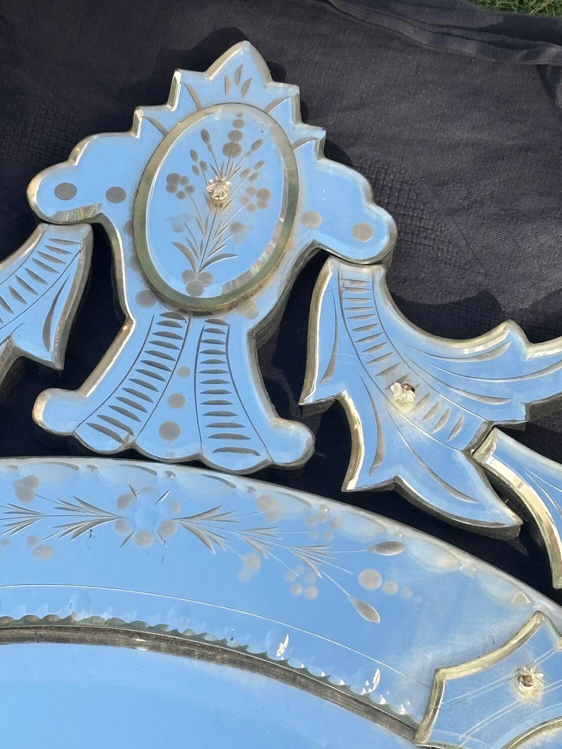 Venetian mirror, Murano glass 1950