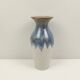 Vase écru et bleu turquoise 26 cm