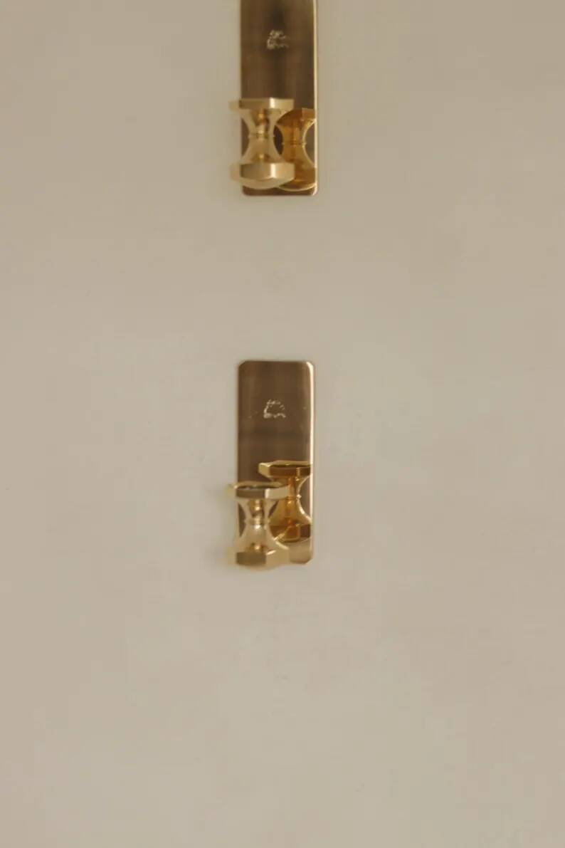 Pair of swedish brass sconces by gusum 1991