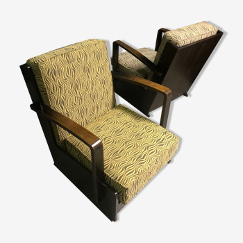 Pair of 1930's modernist lounge chairs