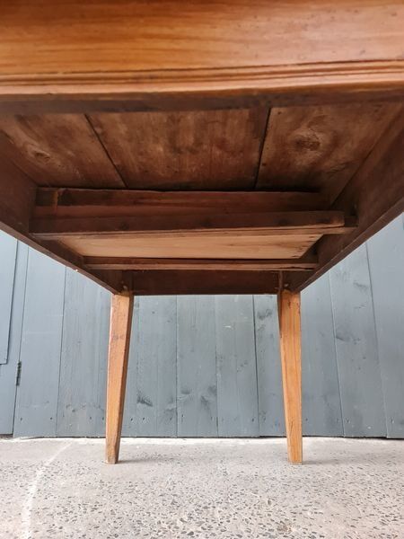 Wooden farmhouse table top black patina