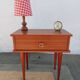 bedside table with spindle legs, vintage 70s