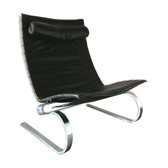 Armchair, leather PK20 of Poul Kjaerholm circa 1970