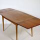 Double-extendable vintage mid-century teak dining table, 1960s