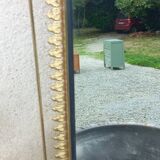 Vintage 1950s neoclassical style gold metal mirror