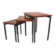 Nest Tables in Teak and Black Iron by Cees Braakman for Pastoe, year