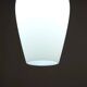 Vintage opaline glass and teak suspension, Italy, 1960s.