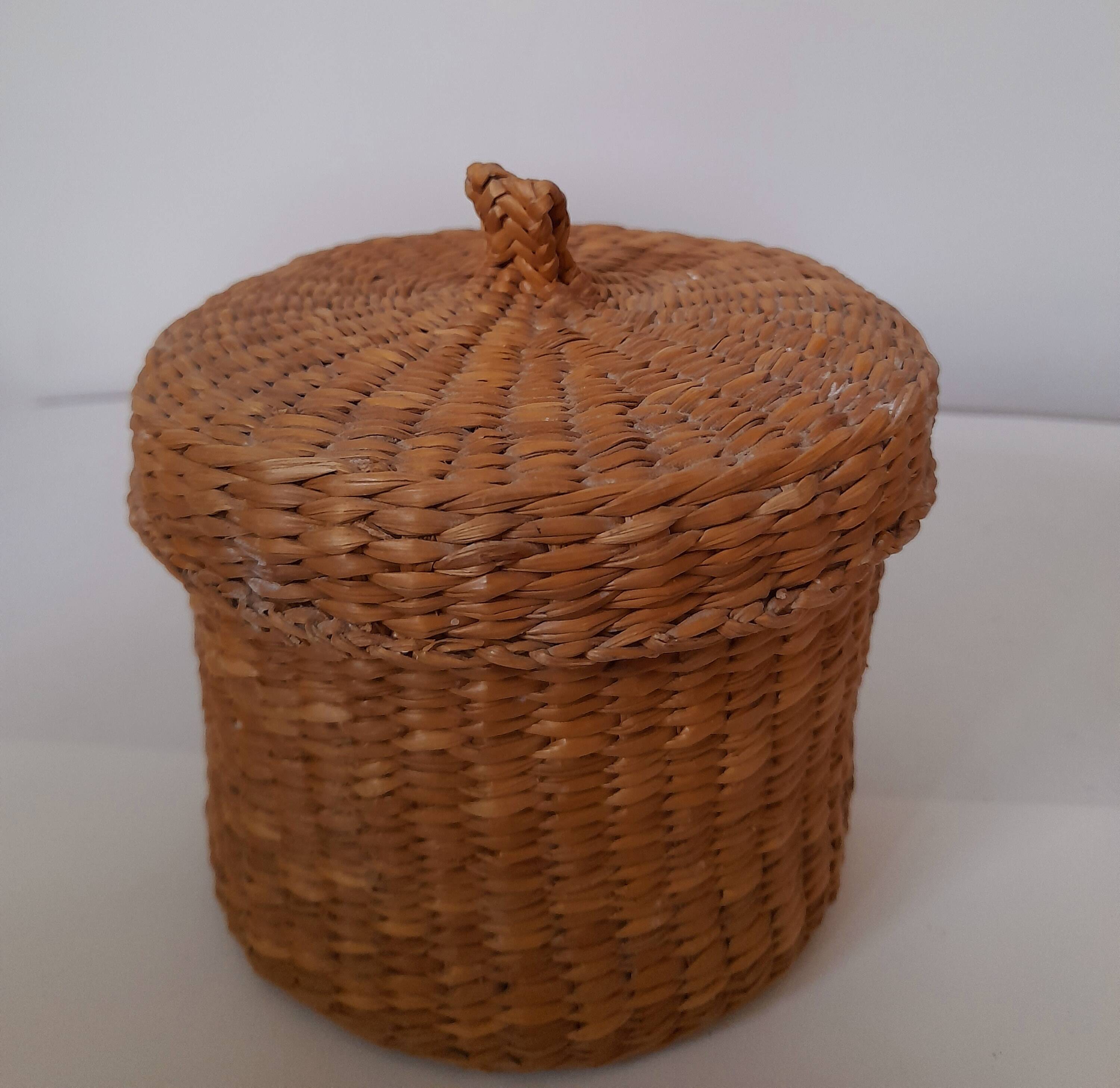 Set of 3 vintage wicker boxes