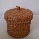 Ensemble de 3 boites en osier vintage