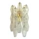 Contemporary Transparent “Poliedri” Murano Glass Gold Wall Sconce in Venini
