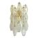 Contemporary Transparent “Poliedri” Murano Glass Gold Wall Sconce in Venini