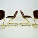 Midcentury set of four dining chairs, italy, 1970s