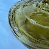 Plat en verre orangé
