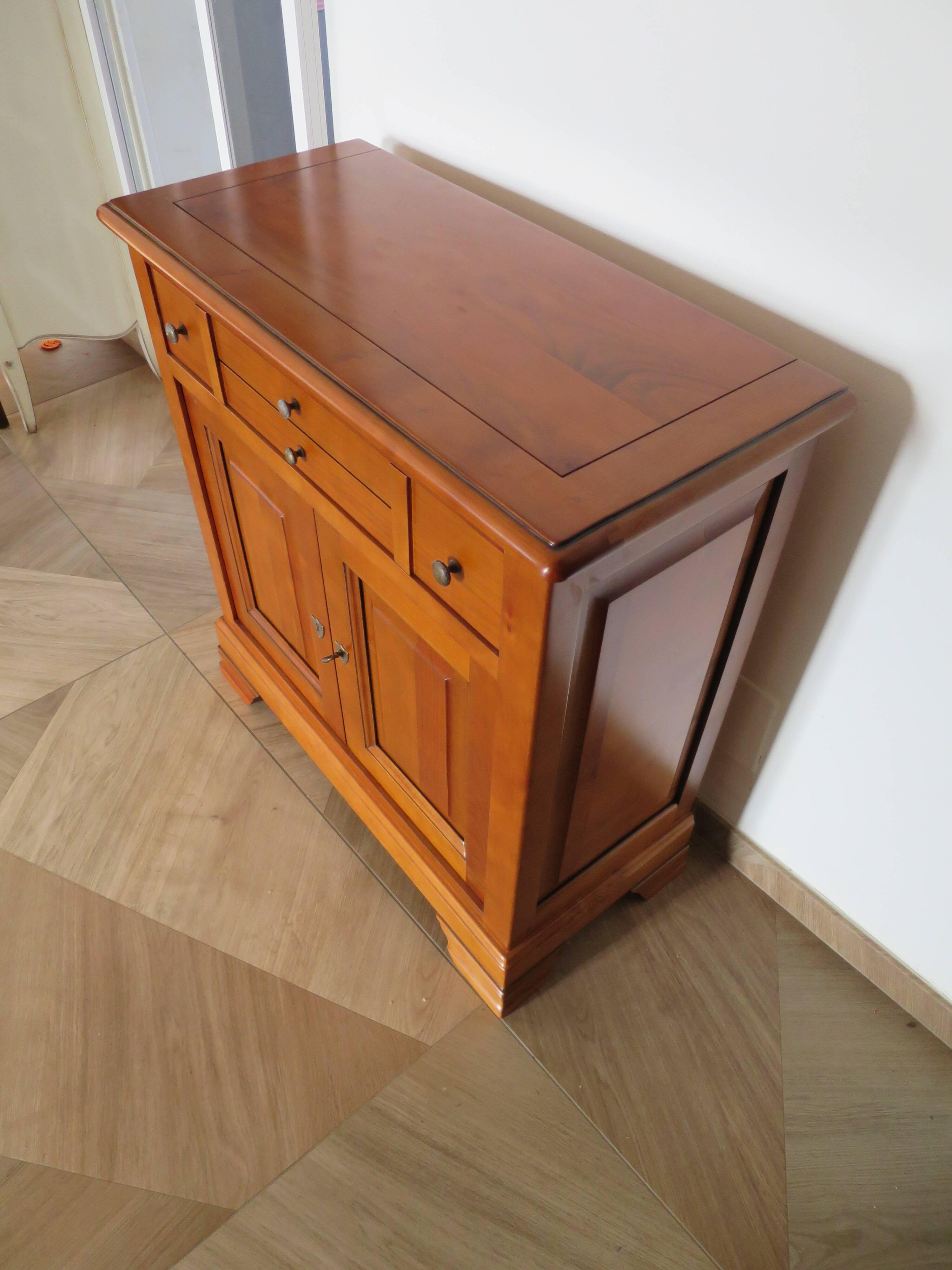 Meuble d’entrée-buffet d’appui-Louis Philippe- 1 tiroir-2 portes Merisier