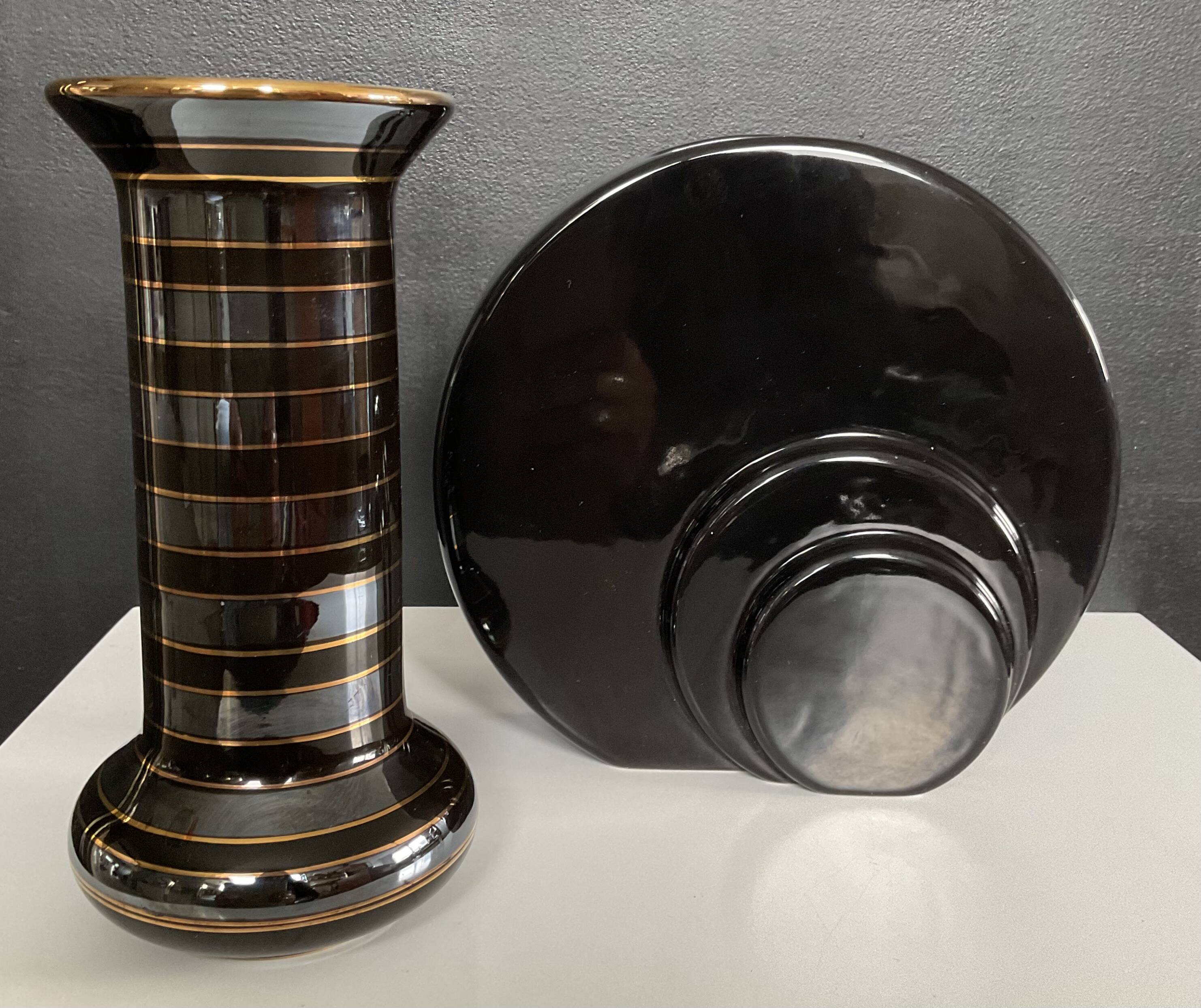 Pair of Art Deco ceramic vases