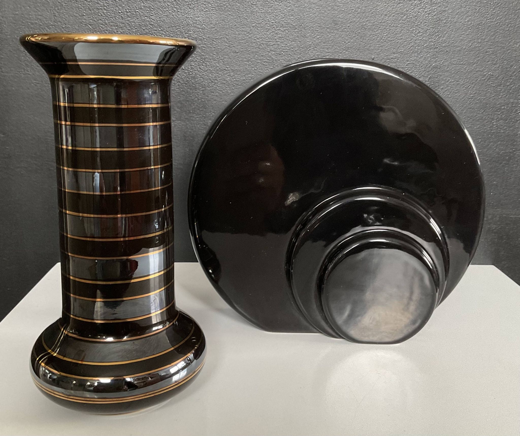 Duo de vases Art déco en céramique