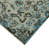 Hand-knotted carved oriental 1970s 172 cm x 270 cm blue carpet