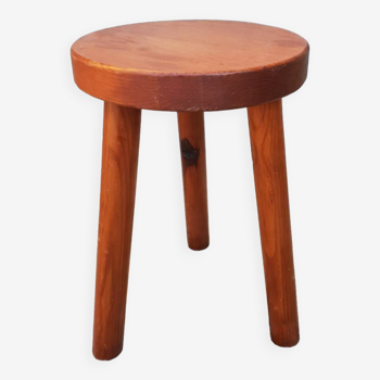 Tabouret tripode en pin 1970