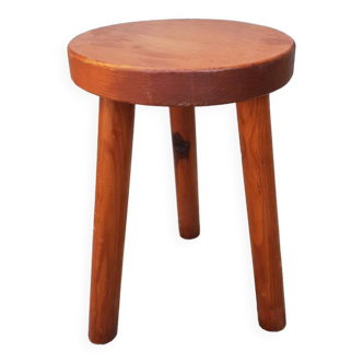 Tabouret tripode en pin 1970