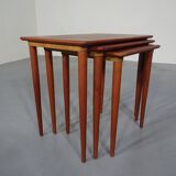 Danish Teak Nesting Tables, 1960s, Set of 3