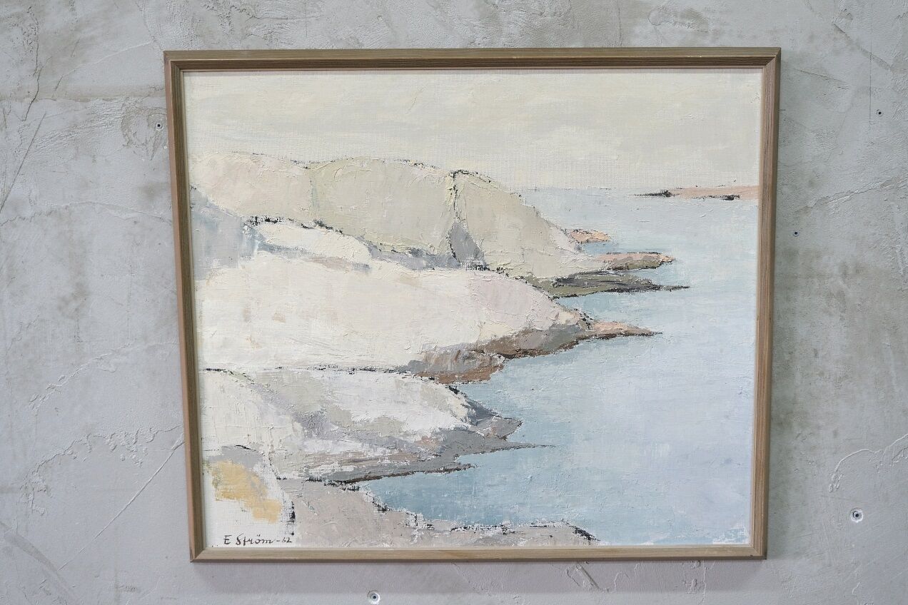 Erik Ström, Swedish Impressionist Painting, Oil on Canvas, Framed, 1962.
