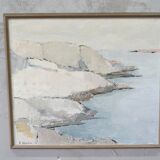 Peinture impressionniste suédoise, Erik Ström, huile sur toile, encadrée, 1962.