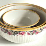 SALAD BOWLS Porcelain MEHUN Art Deco Decor