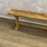 Solid oak bench stripped and revarnished