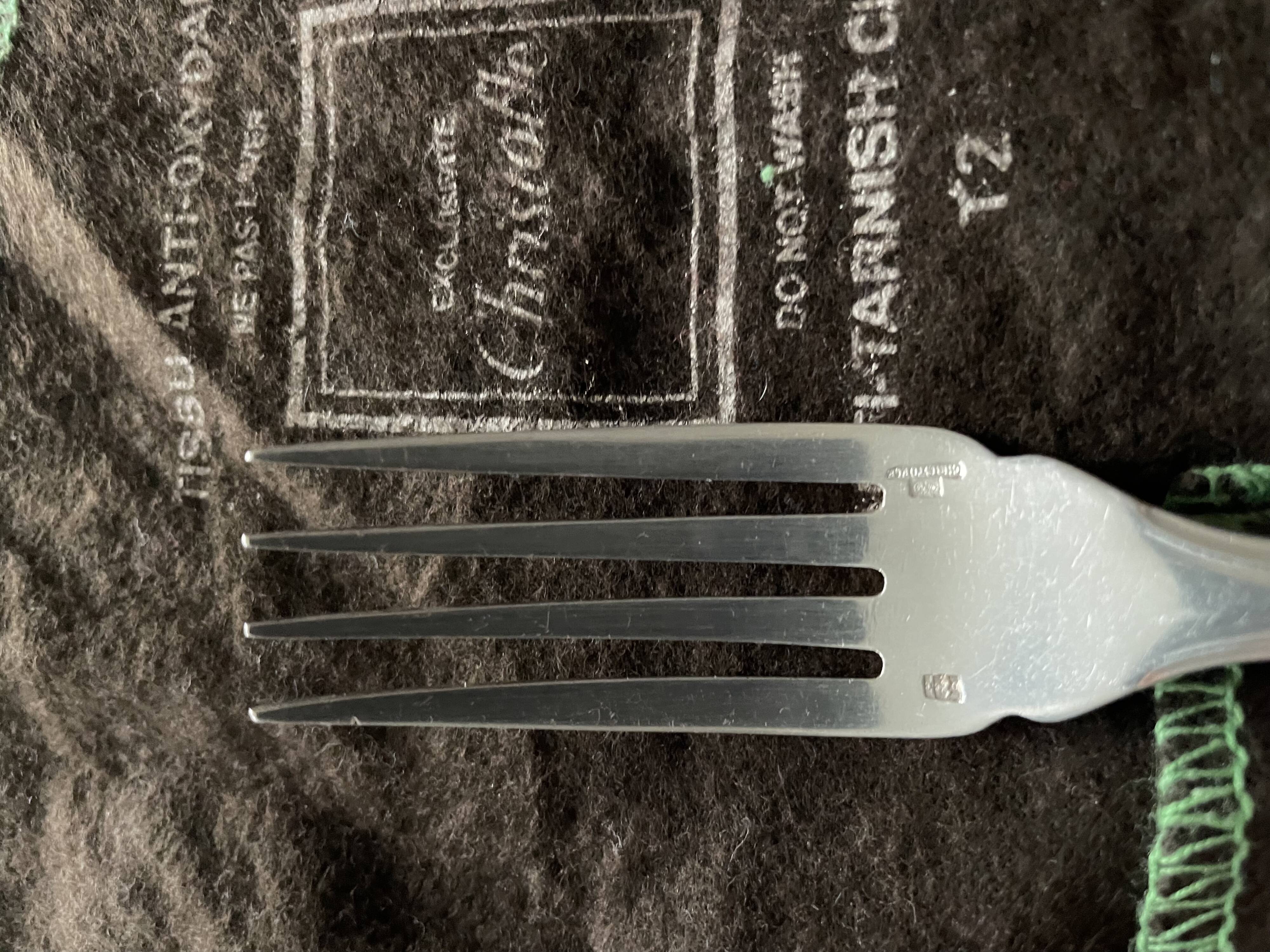 12 Christofle forks and 12 knives – Silver plated