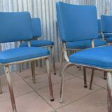 Set of 9 original Tubax chairs attributed to Willy Van Der Meeren, Belgium, 1950s