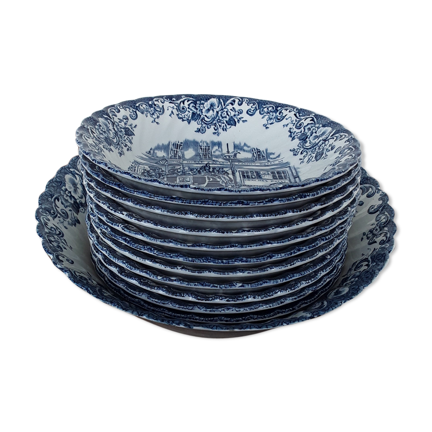 English faeble dessert service