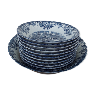 English faeble dessert service