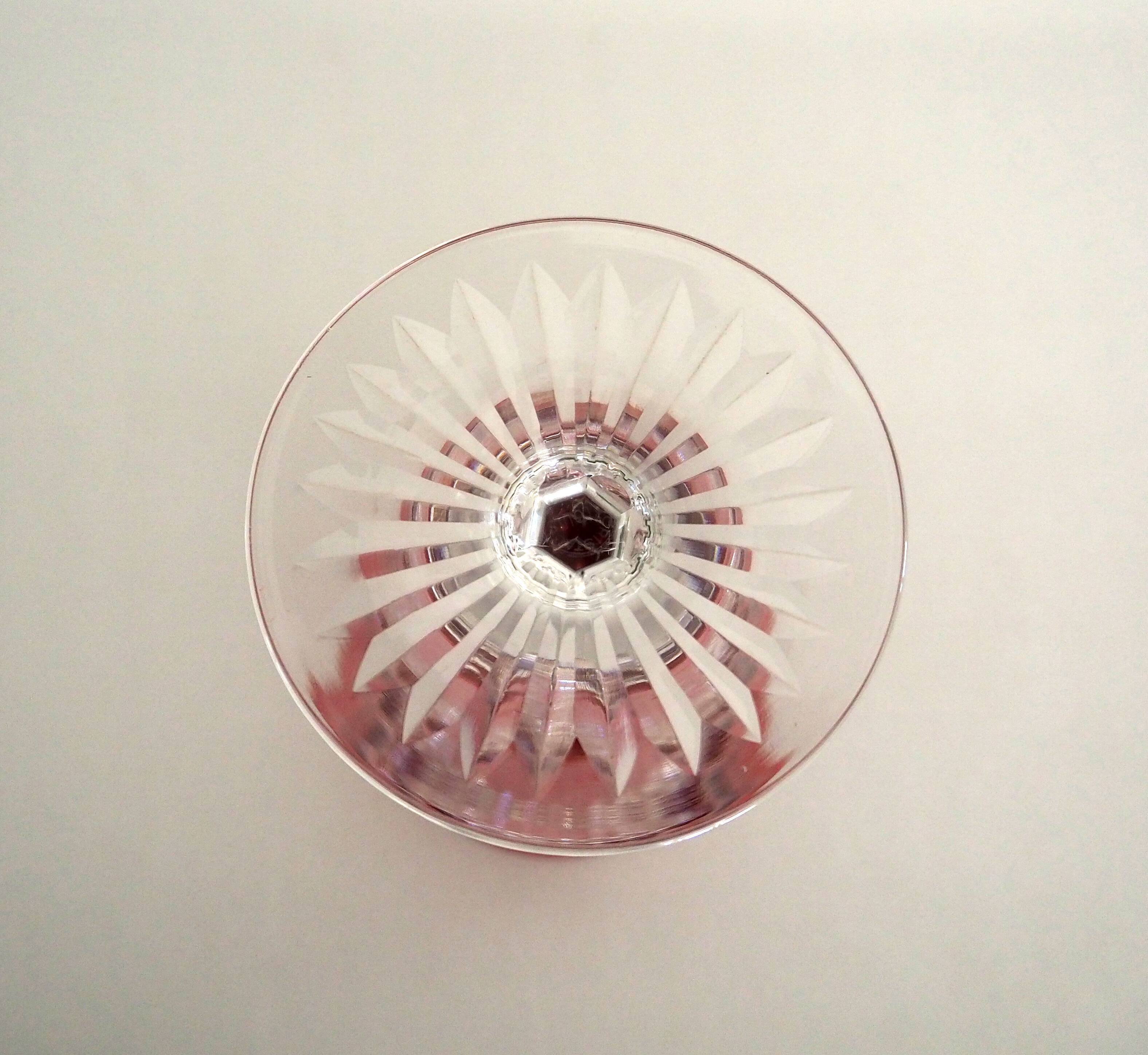 Crystal glass Tommy roemer red collection Saint-Louis