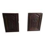 Carved wooden panels