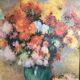 Tableau reproduction Renoir Bouquet de Chrysanthèmes et cadre
