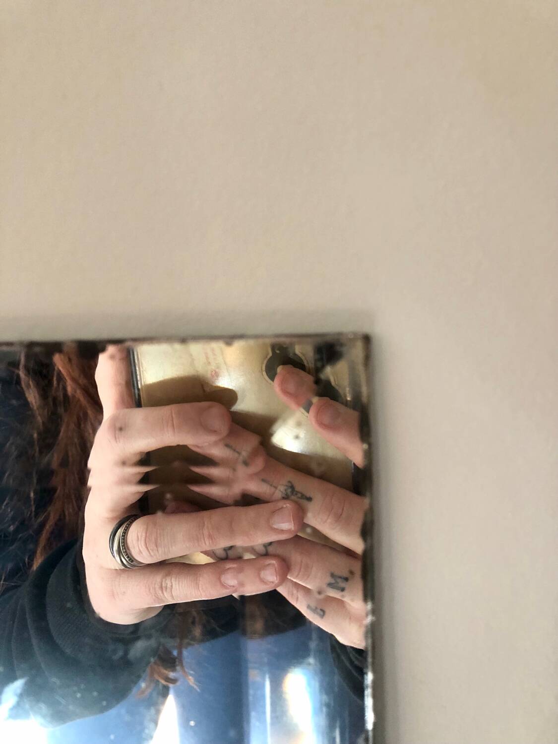 Antique bevelled mirror