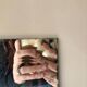 Antique bevelled mirror