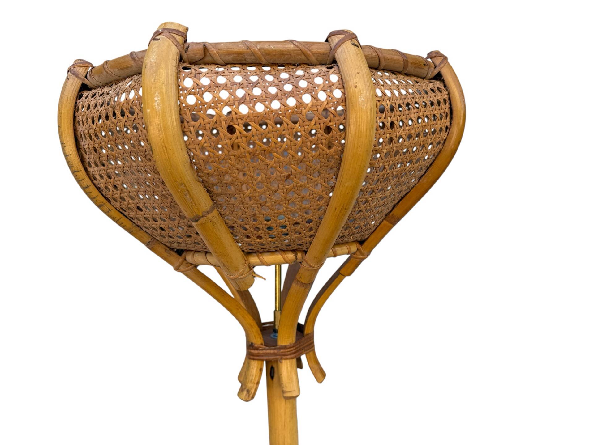 1960s Rattan Living Room Lamp from France
