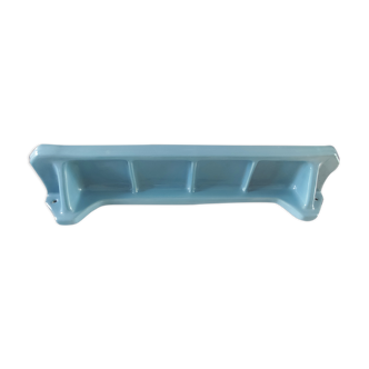 Blue ceramic bathroom shelf