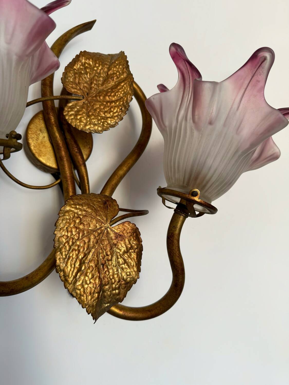 60s golden plant theme wall light