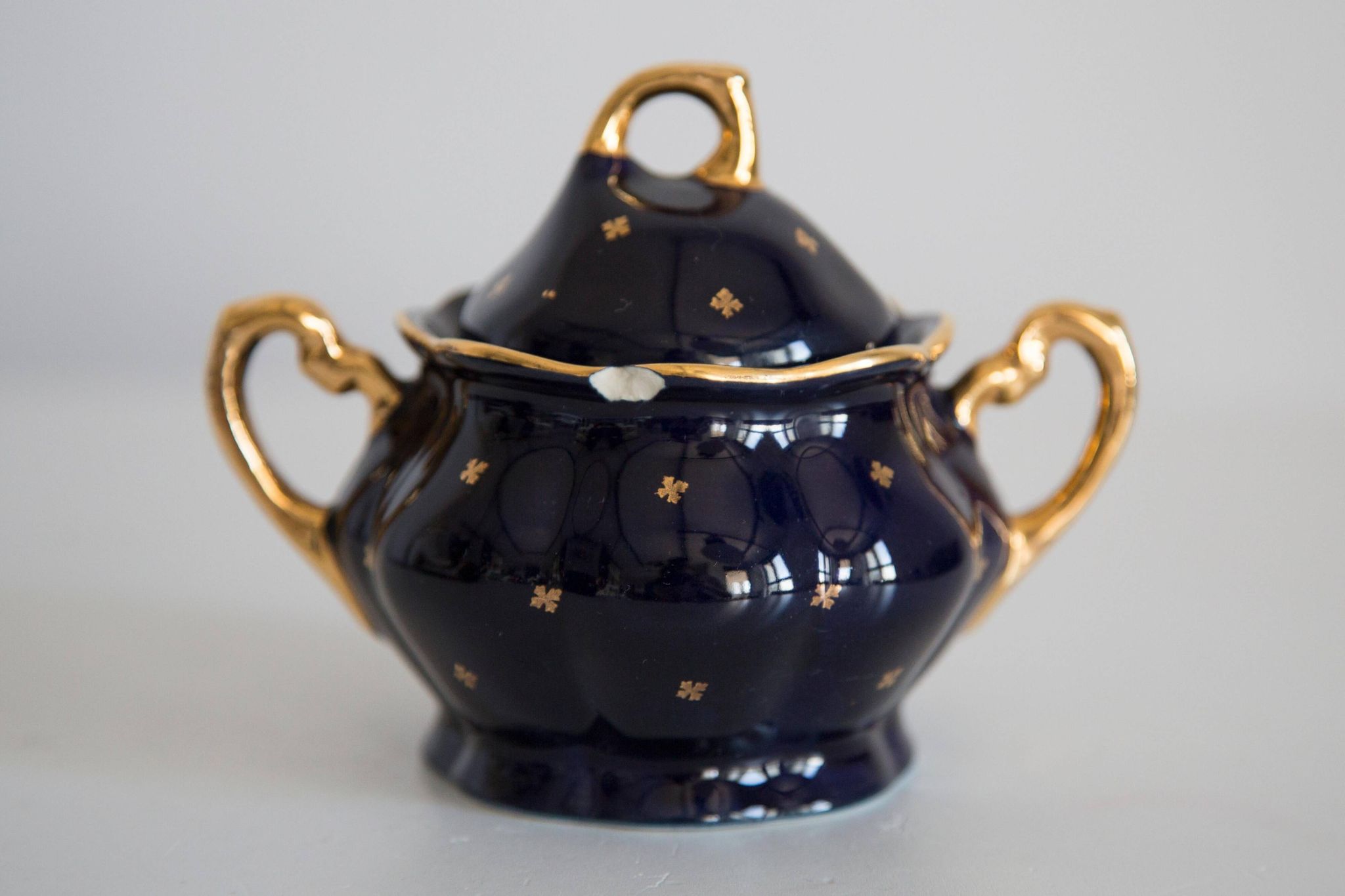 Painted porcelain tea and coffee service, mid-20th century, Poland, 1960.