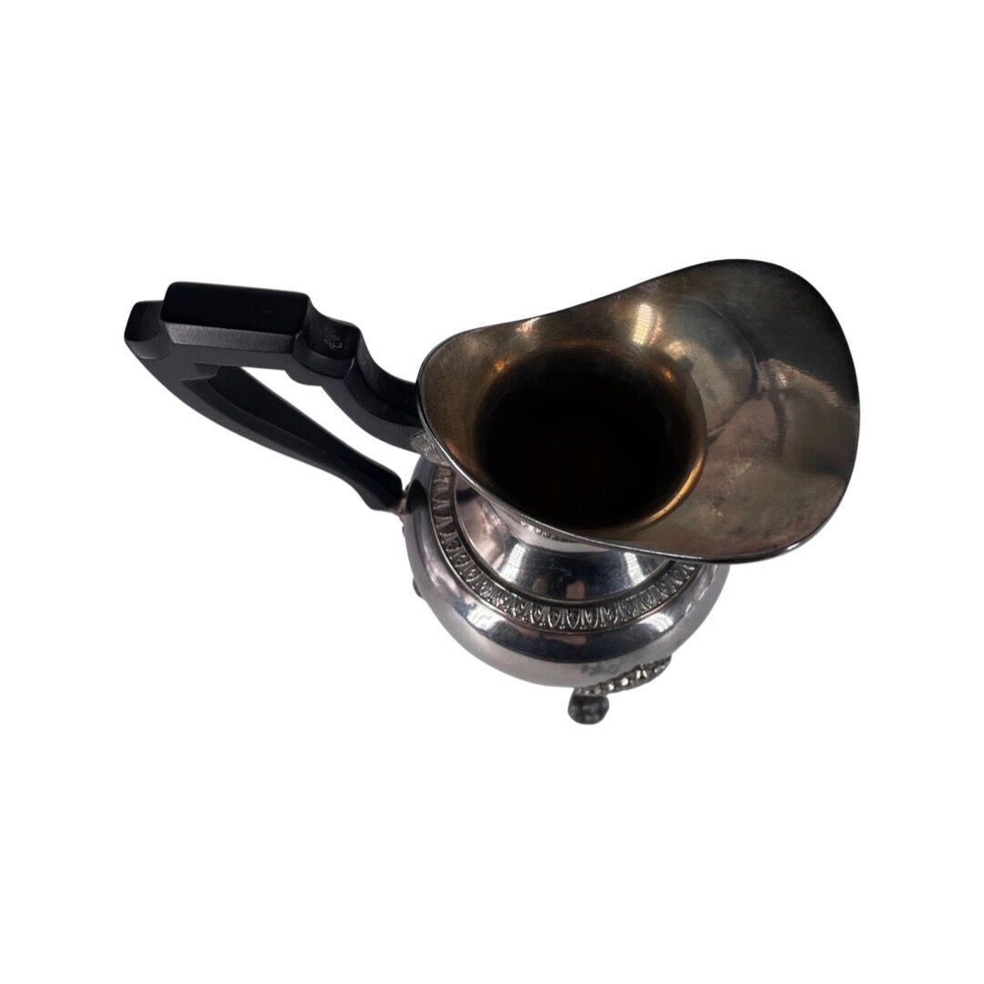 Empire style coffee and tea service in silver metal. Marked RM for Roux-Marquiand 20th century