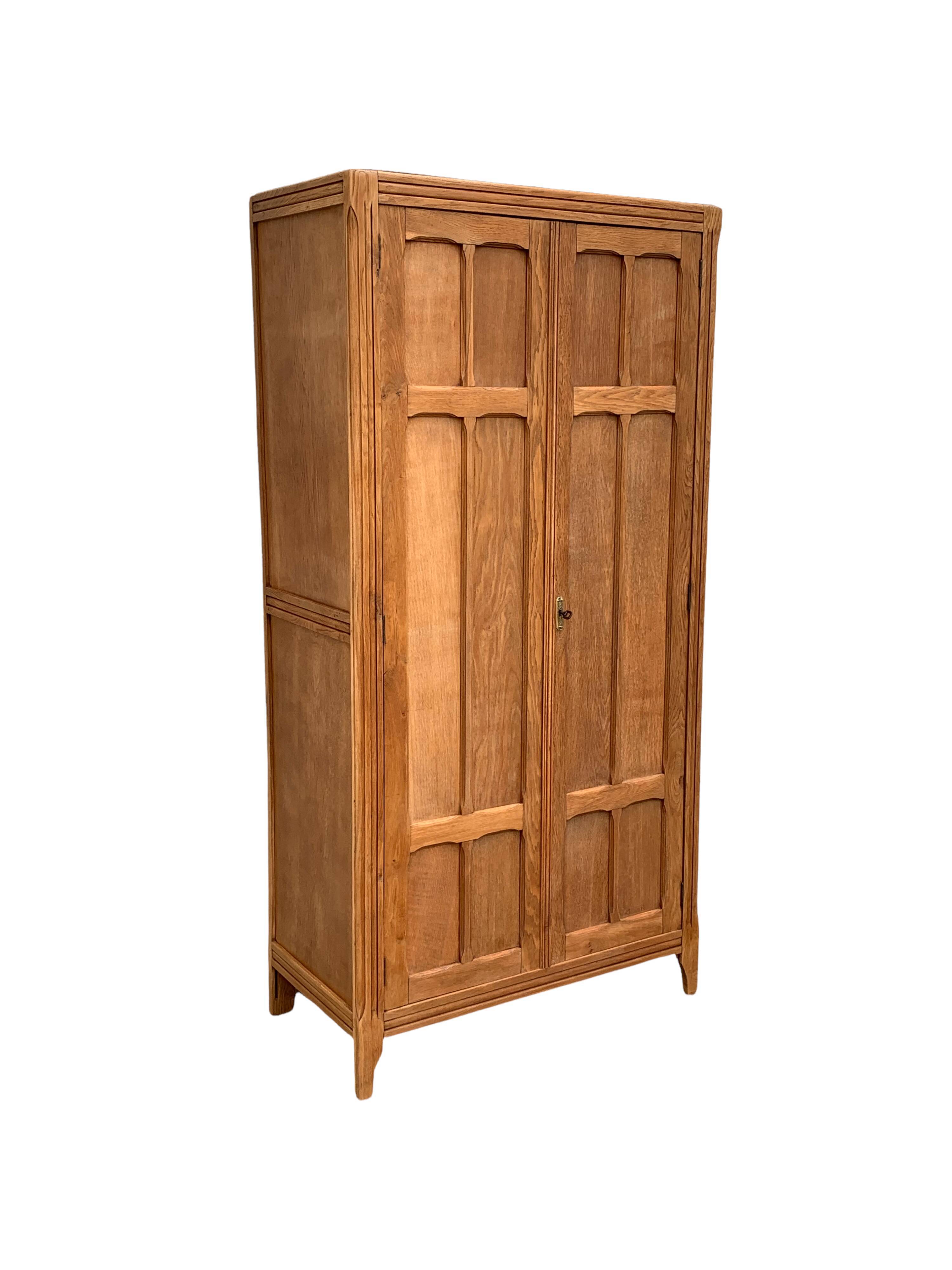 Parisian wardrobe paneled 1930 raw wood