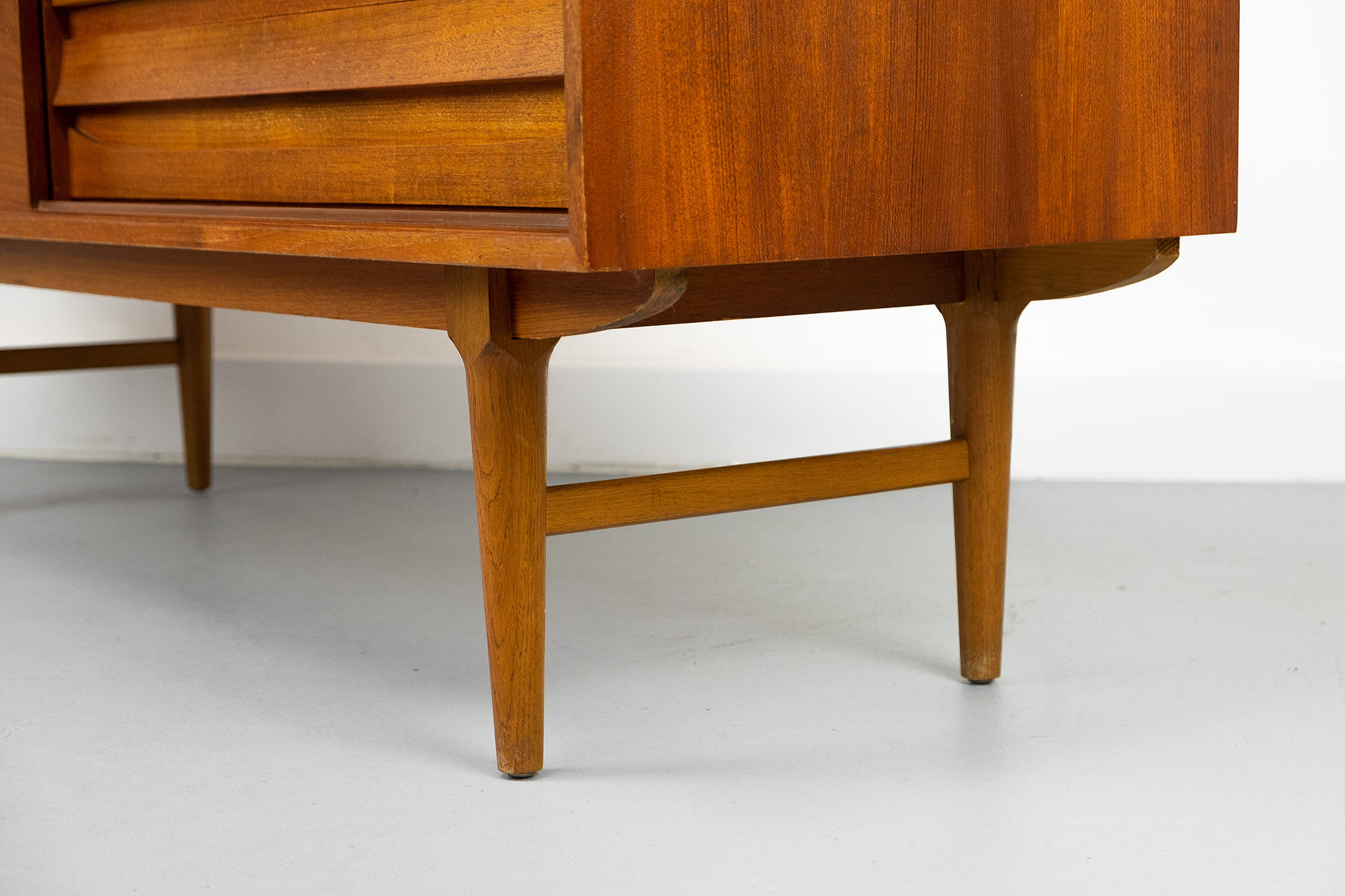 Vintage Sideboard in Teak with sliding door and drawers, 1960s