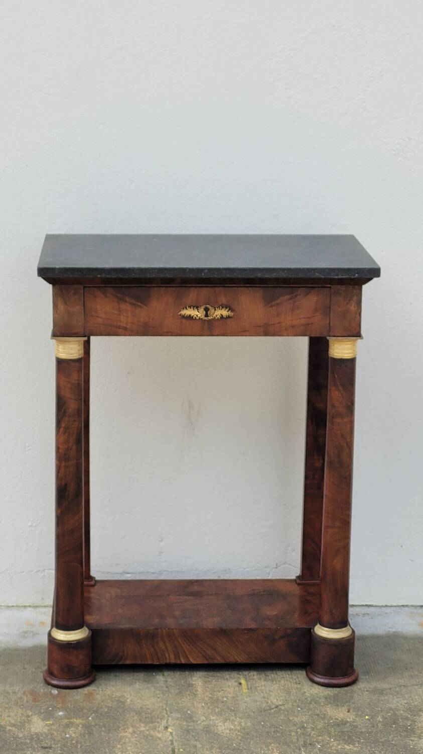 Console Empire en acajou et bronze, XIXème