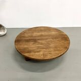Circular oak coffee table, circa 1950