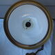 Suspension in white opaline, its edge in aged brass